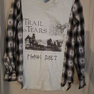 Upcycled Trail of Tears Graphic Long Sleeve Shirt